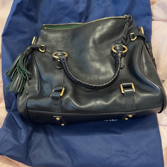 Dooney & Bourke Black Leather Shoulder Bag - Picture 2 of 13